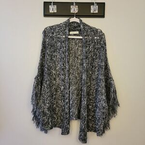 A&F Fringe Knit Poncho 